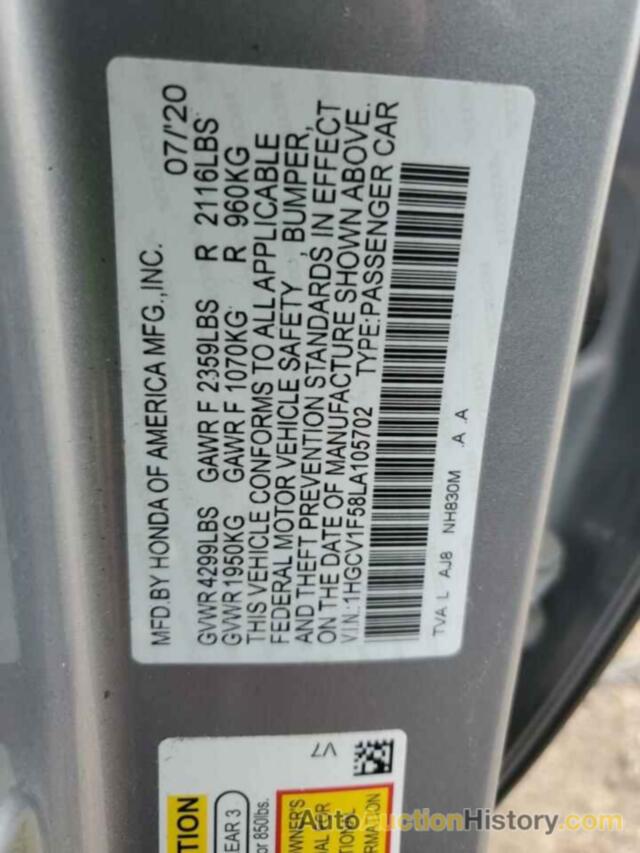 HONDA ACCORD EXL, 1HGCV1F58LA105702