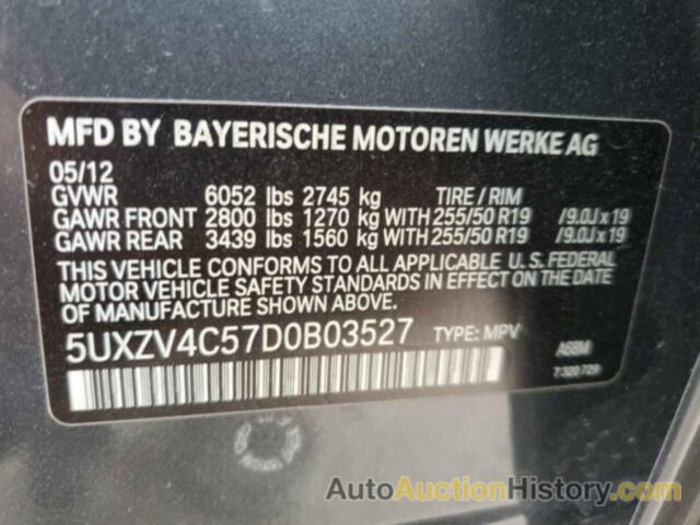 BMW X5 XDRIVE35I, 5UXZV4C57D0B03527