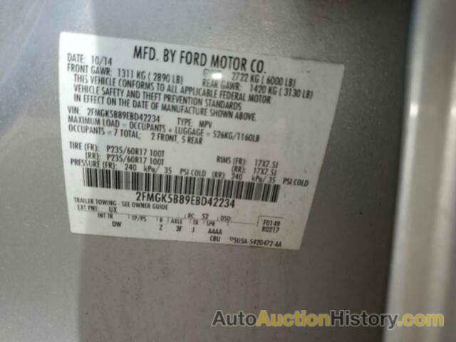 FORD FLEX SE, 2FMGK5B89EBD42234