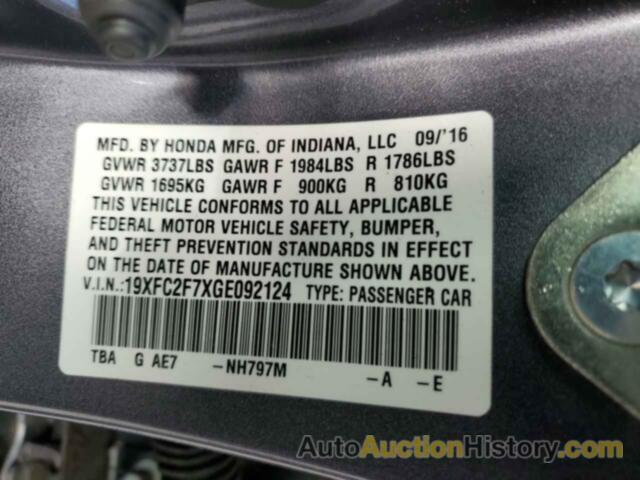 HONDA CIVIC EX, 19XFC2F7XGE092124