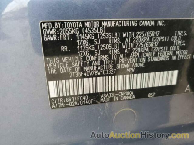 TOYOTA RAV4, 2T3BF4DV7BW163327