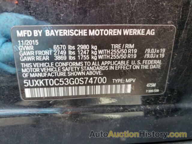 BMW X5 XDR40E, 5UXKT0C53G0S74700
