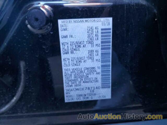 NISSAN ROGUE S, 5N1AT2MV2JC787140