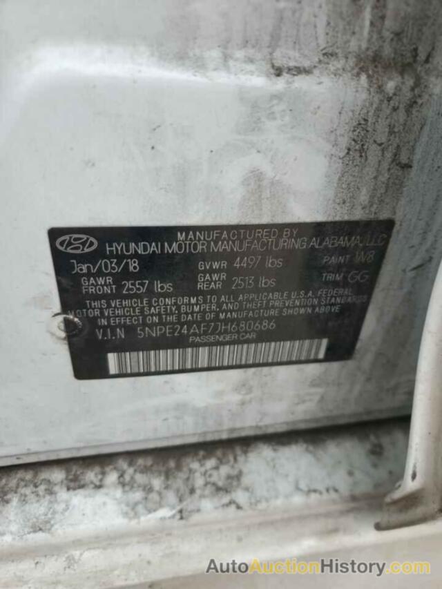 HYUNDAI SONATA SE, 5NPE24AF7JH680686