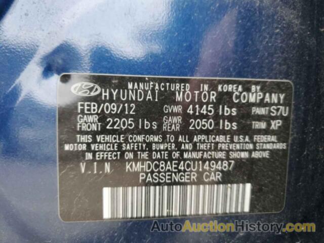 HYUNDAI ELANTRA GLS, KMHDC8AE4CU149487