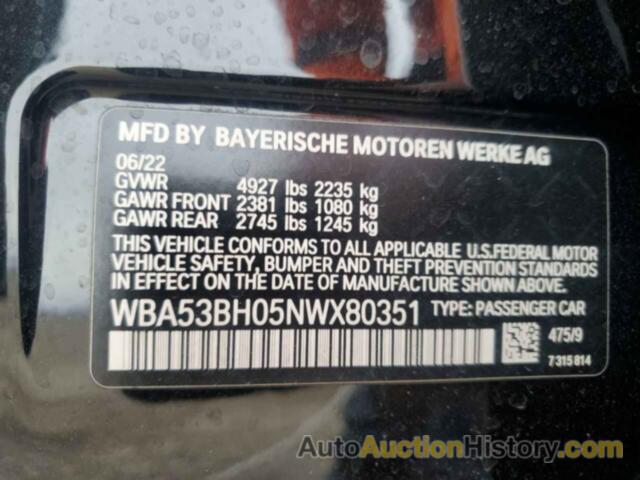 BMW 5 SERIES I, WBA53BH05NWX80351