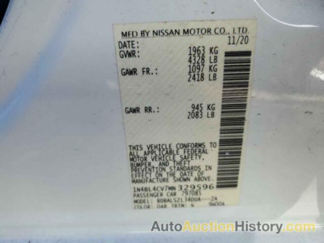 NISSAN ALTIMA SR, 1N4BL4CV7MN329596