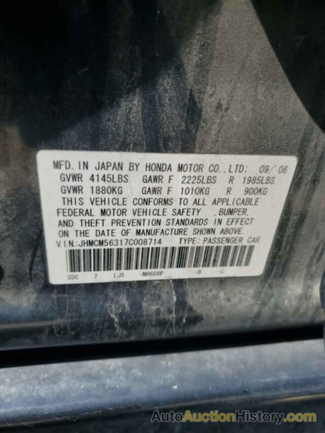 HONDA ACCORD SE, JHMCM56317C008714