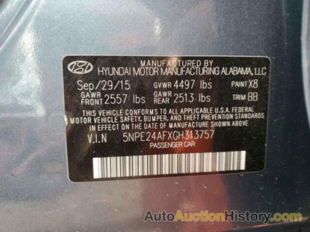 HYUNDAI SONATA SE, 5NPE24AFXGH313757