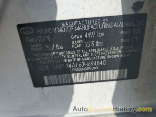 HYUNDAI SONATA SE, 5NPE24AF6JH694840