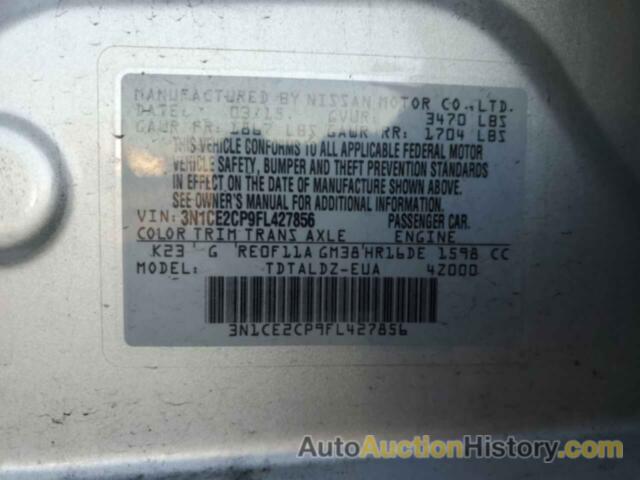 NISSAN VERSA S, 3N1CE2CP9FL427856