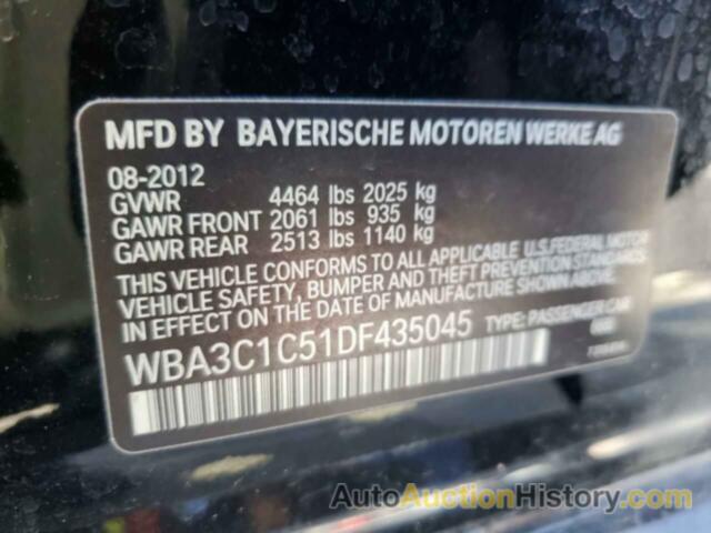 BMW 3 SERIES I SULEV, WBA3C1C51DF435045