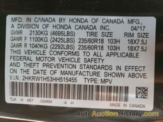 HONDA CRV EX, 2HKRW1H53HH515455