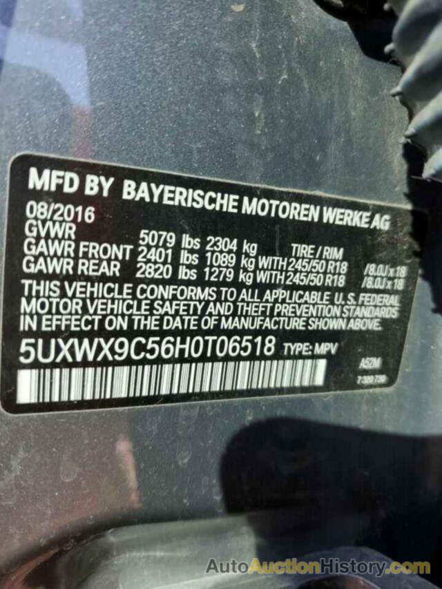 BMW X3 XDRIVE28I, 5UXWX9C56H0T06518