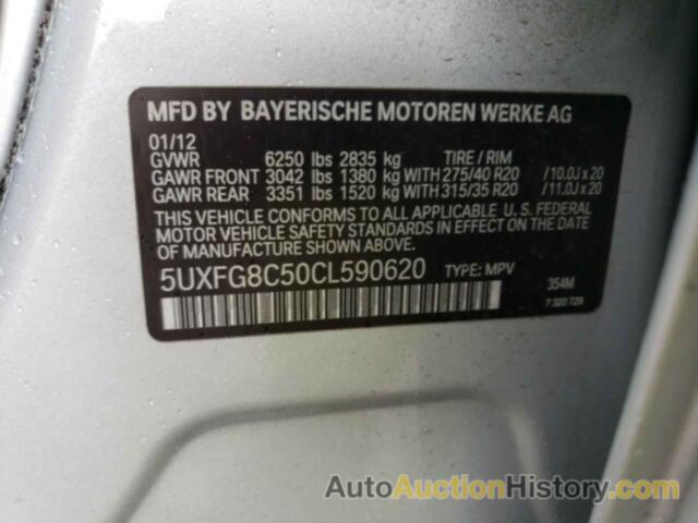 BMW X6 XDRIVE50I, 5UXFG8C50CL590620