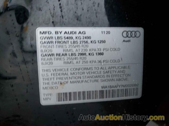 AUDI Q5 PREMIUM PLUS, WA1BAAFY7M2025992