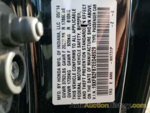 HONDA CIVIC EX, 19XFB2F87EE048929