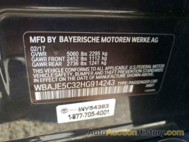 BMW 5 SERIES I, WBAJE5C32HG914243