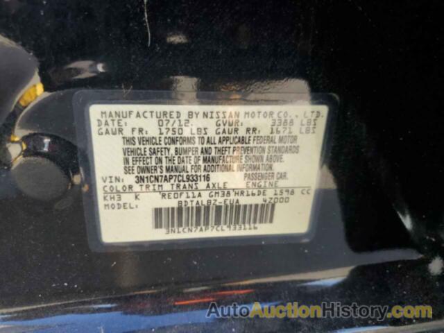 NISSAN VERSA S, 3N1CN7AP7CL933116