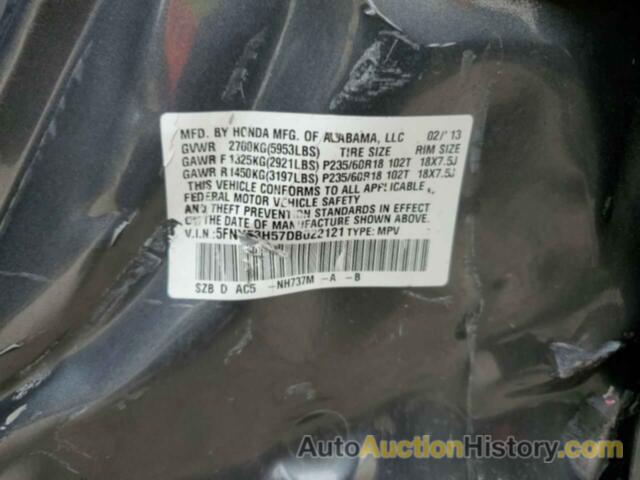 HONDA PILOT EXL, 5FNYF3H57DB022121