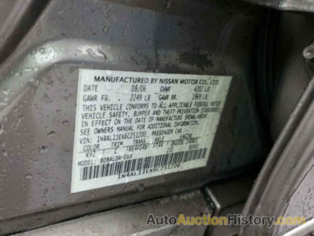 NISSAN ALTIMA S, 1N4AL11EX6C251200