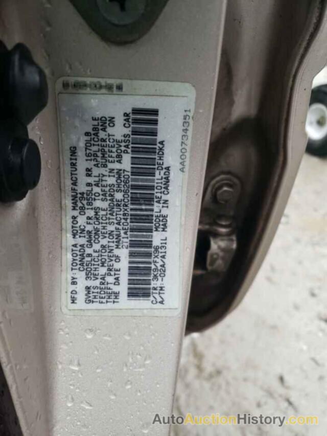 TOYOTA COROLLA, 2T1AE04BXRC062607