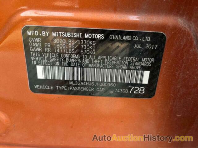 MITSUBISHI MIRAGE SE, ML32A4HJ6JH000360