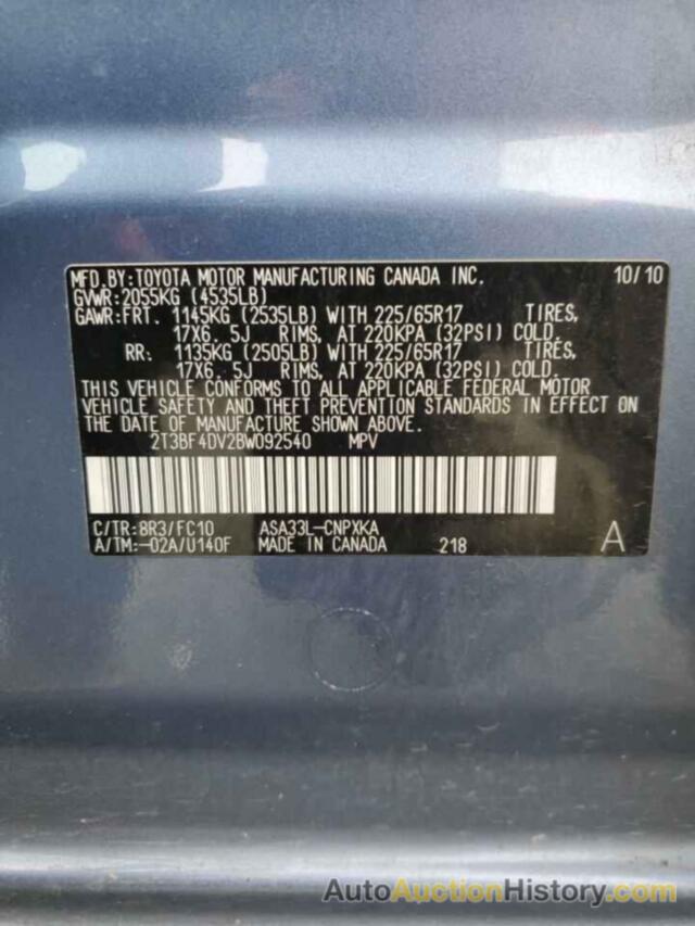 TOYOTA RAV4, 2T3BF4DV2BW092540