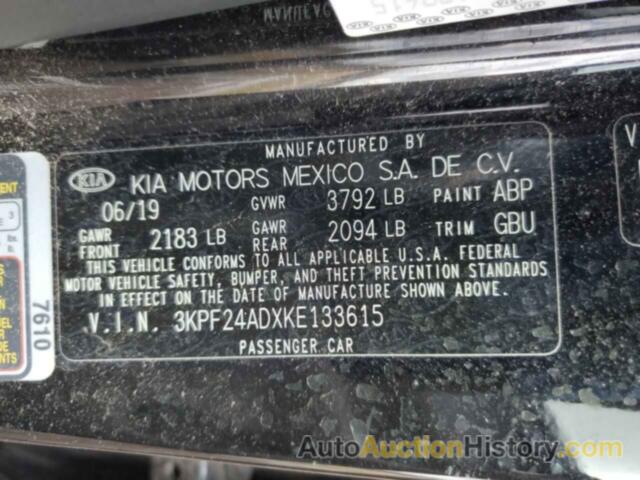 KIA FORTE FE, 3KPF24ADXKE133615