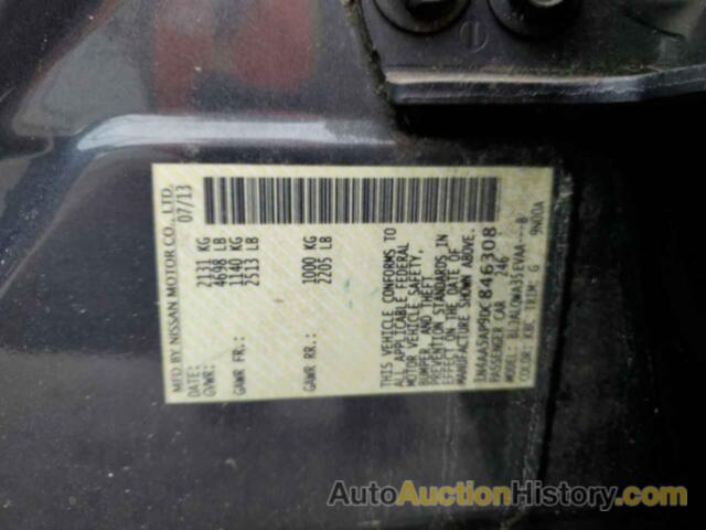 NISSAN MAXIMA S, 1N4AA5AP9DC846308