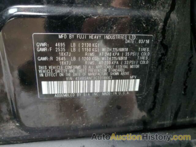 SUBARU OUTBACK 2.5I LIMITED, 4S4BSANC3G3318663