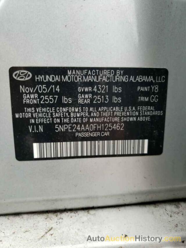 HYUNDAI SONATA ECO, 5NPE24AA0FH125462