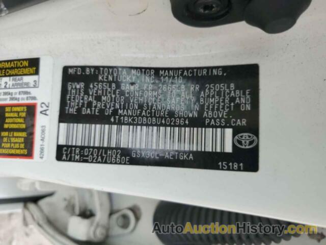 TOYOTA AVALON BASE, 4T1BK3DB0BU402964