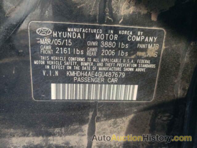 HYUNDAI ELANTRA SE, KMHDH4AE4GU487679