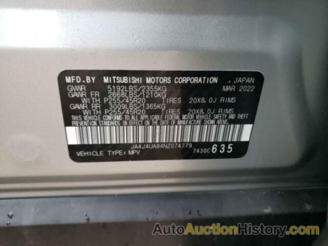 MITSUBISHI OUTLANDER SE, JA4J4UA84NZ074779