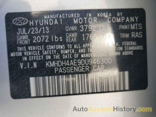 HYUNDAI ELANTRA GLS, KMHDH4AE9DU946300