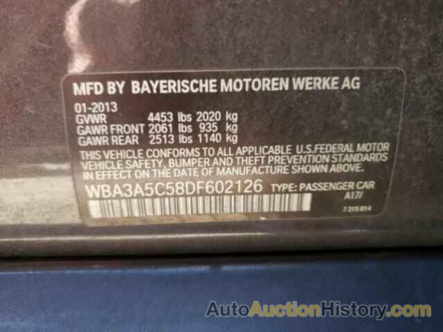 BMW 3 SERIES I, WBA3A5C58DF602126