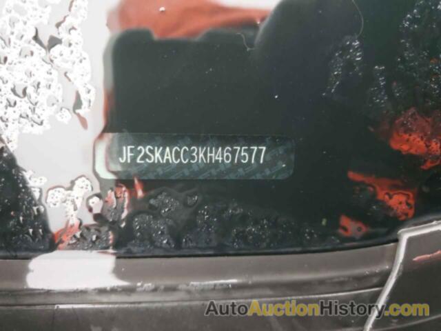 SUBARU FORESTER, JF2SKACC3KH467577