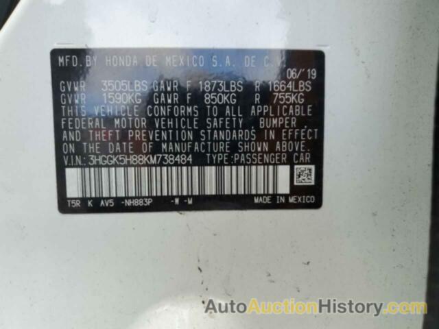 HONDA FIT EX, 3HGGK5H88KM738484