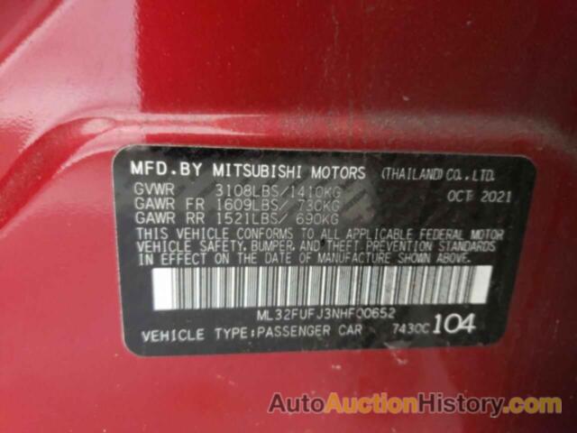 MITSUBISHI MIRAGE G4 ES, ML32FUFJ3NHF00652