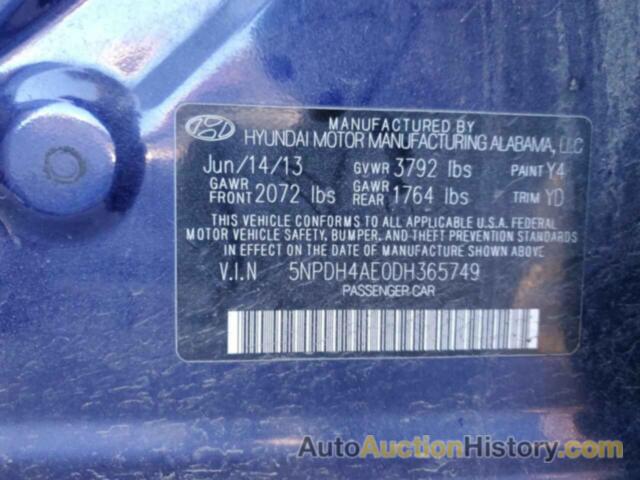 HYUNDAI ELANTRA GLS, 5NPDH4AE0DH365749