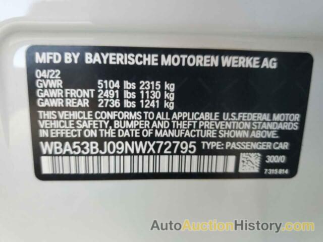 BMW 5 SERIES I, WBA53BJ09NWX72795