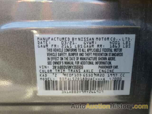 NISSAN SENTRA SR, 3N1AB8DV9MY266909