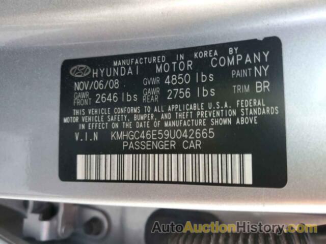 HYUNDAI GENESIS 3.8L, KMHGC46E59U042665