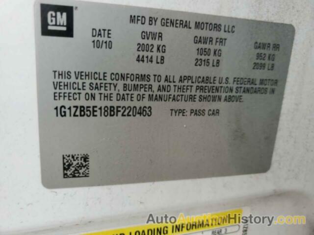 CHEVROLET MALIBU LS, 1G1ZB5E18BF220463