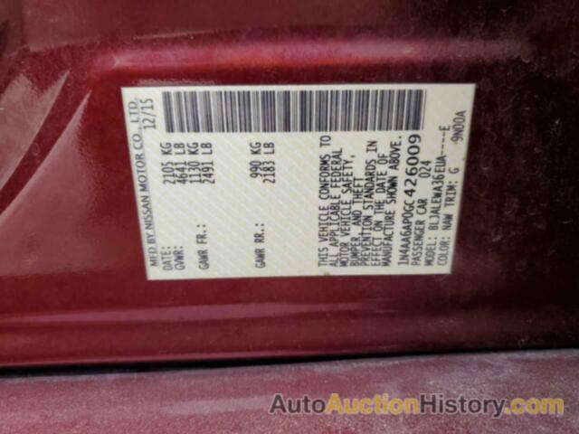 NISSAN MAXIMA 3.5S, 1N4AA6AP0GC426009