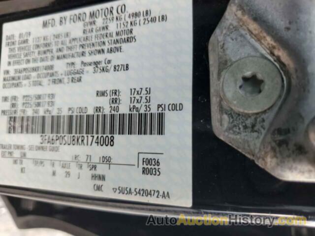 FORD FUSION TITANIUM, 3FA6P0SU8KR174008