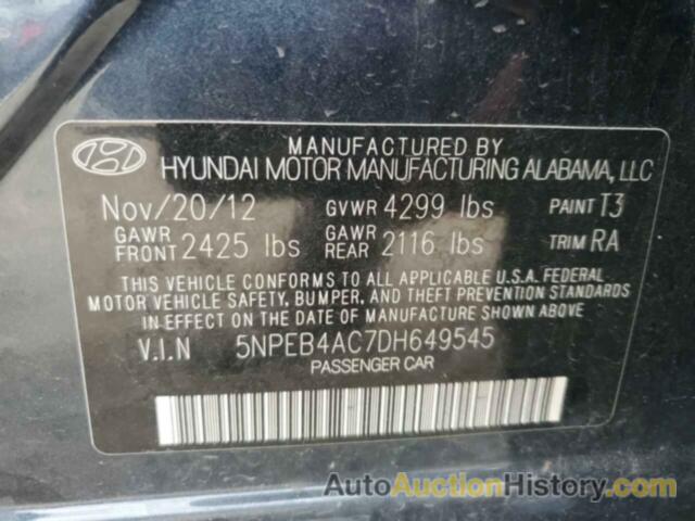 HYUNDAI SONATA GLS, 5NPEB4AC7DH649545