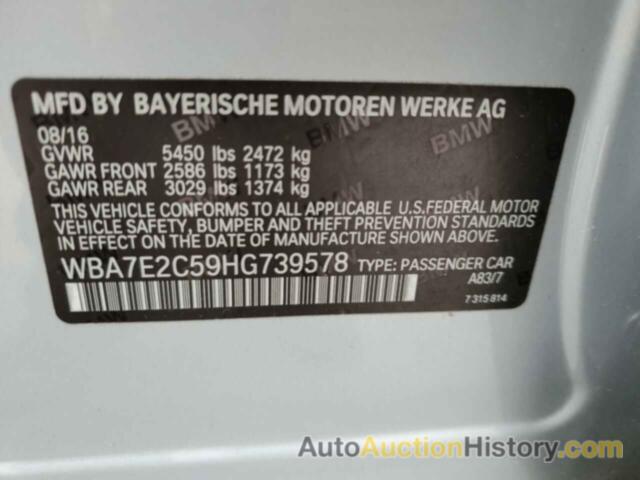 BMW 7 SERIES I, WBA7E2C59HG739578