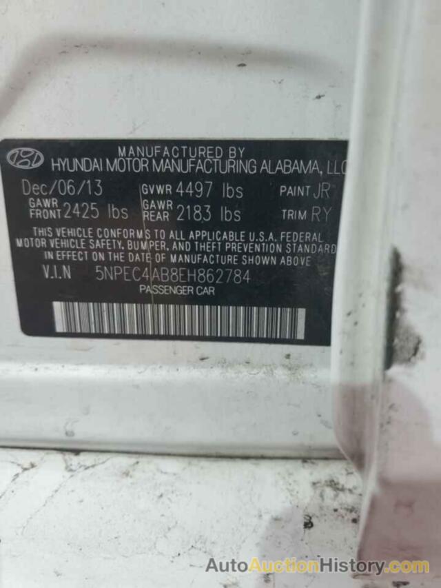 HYUNDAI SONATA SE, 5NPEC4AB8EH862784